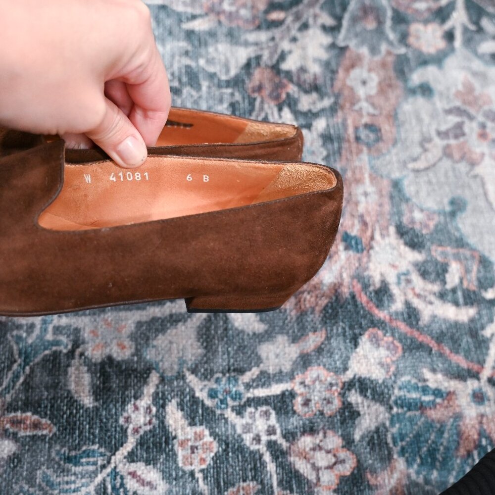 Ralph Lauren Size 6 Brown Suede Slip on Loafers - Picture 15 of 15